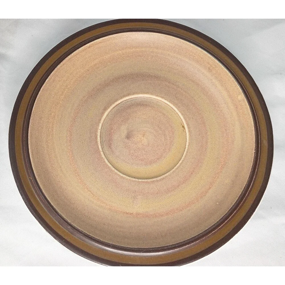 Set of 2 Electra Casual Ceram Stoneware Saucers Camero Brown
